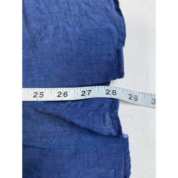 Joseph Abboud Men's Dark Blue 100% Linen Button Down Casual Shirt Size Large - Picture 6 of 7